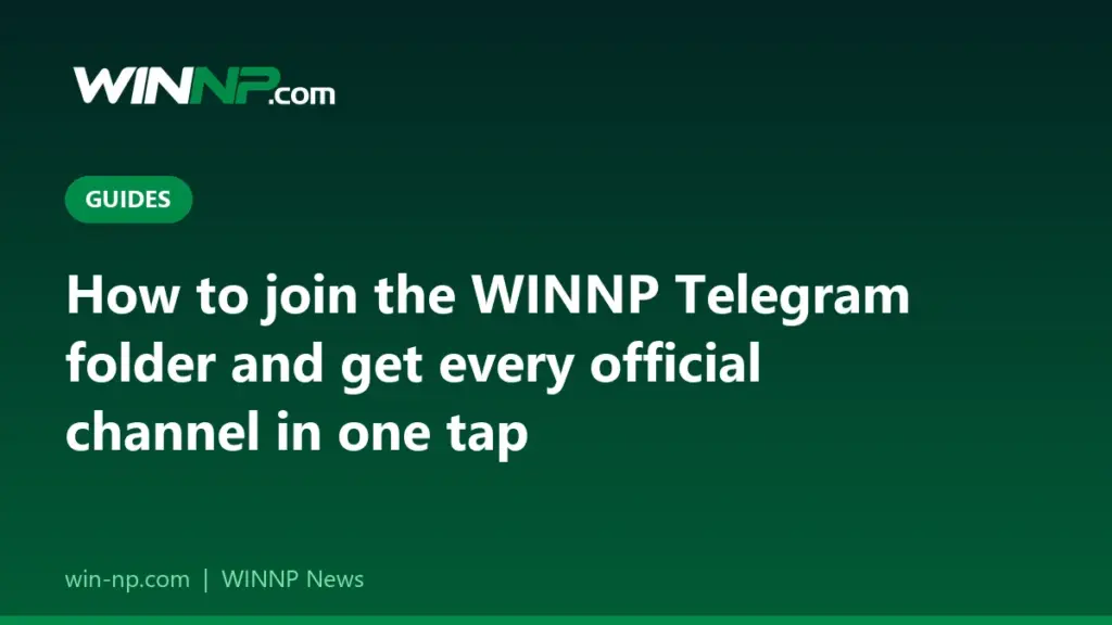 WINNP Telegram folder: how to join and get every official WINNP channel in one tap