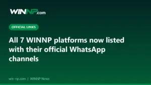 WINNP WhatsApp channels: all 7 WINNP platforms listed with their official WhatsApp channels